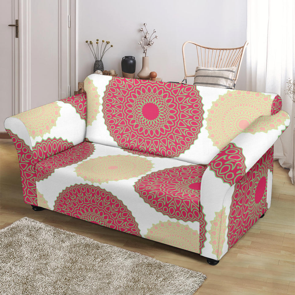 Circle Indian Pattern Loveseat Couch Slipcover