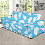 Cute White Sea Lion Seals Pattern Sofa Slipcover