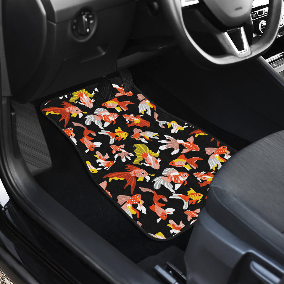 Goldfish Pattern Print Design 03 Front and Back Car Mats