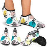 Dragonflies Ginkgo Leaves Pattern Aqua Shoes