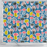 Colorful Mushroom Design Pattern Shower Curtain Fulfilled In US