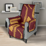 Hand drawn gold saxophone red background  Chair Cover Protector