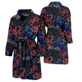 Octopus Sea Wave Tropical Fishe Pattern Men'S Bathrobe
