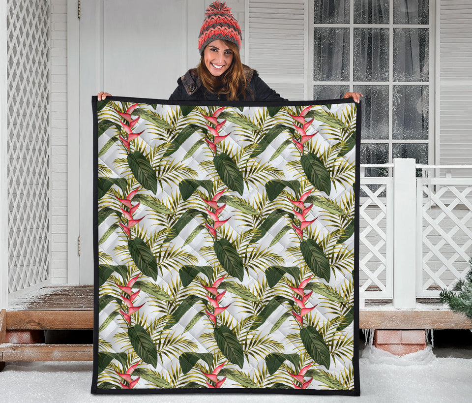 Heliconia Pattern Premium Quilt
