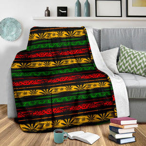 Canabis Marijuana Weed Pattern Print Design 04 Premium Blanket