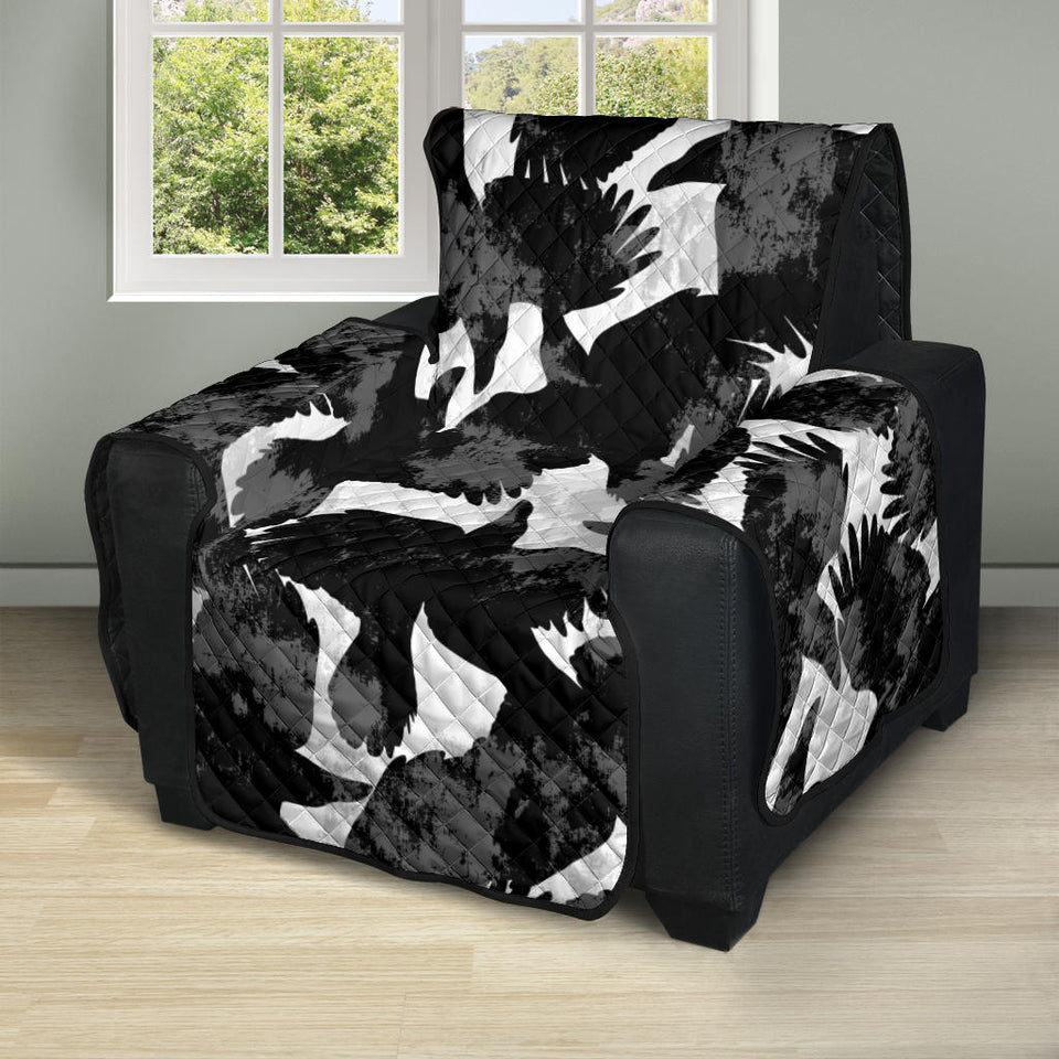 Crow illustration pattern Recliner Cover Protector
