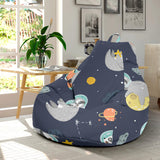 Cute Sloth Astronaut Star Planet Rocket Pattern Bean Bag Cover