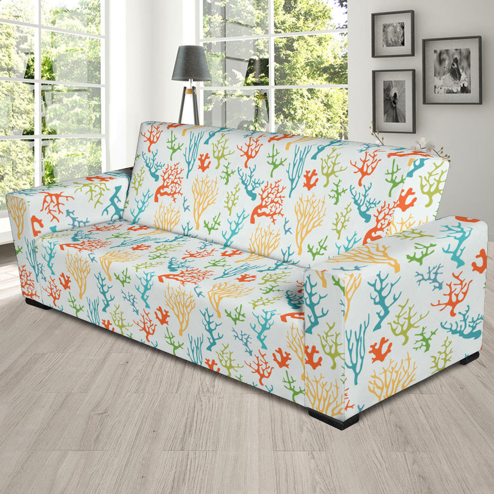 Coral Reef Pattern Print Design 02 Sofa Slipcover