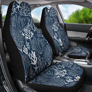 Coral Reef Pattern Print Design 05 Universal Fit Car Seat Covers