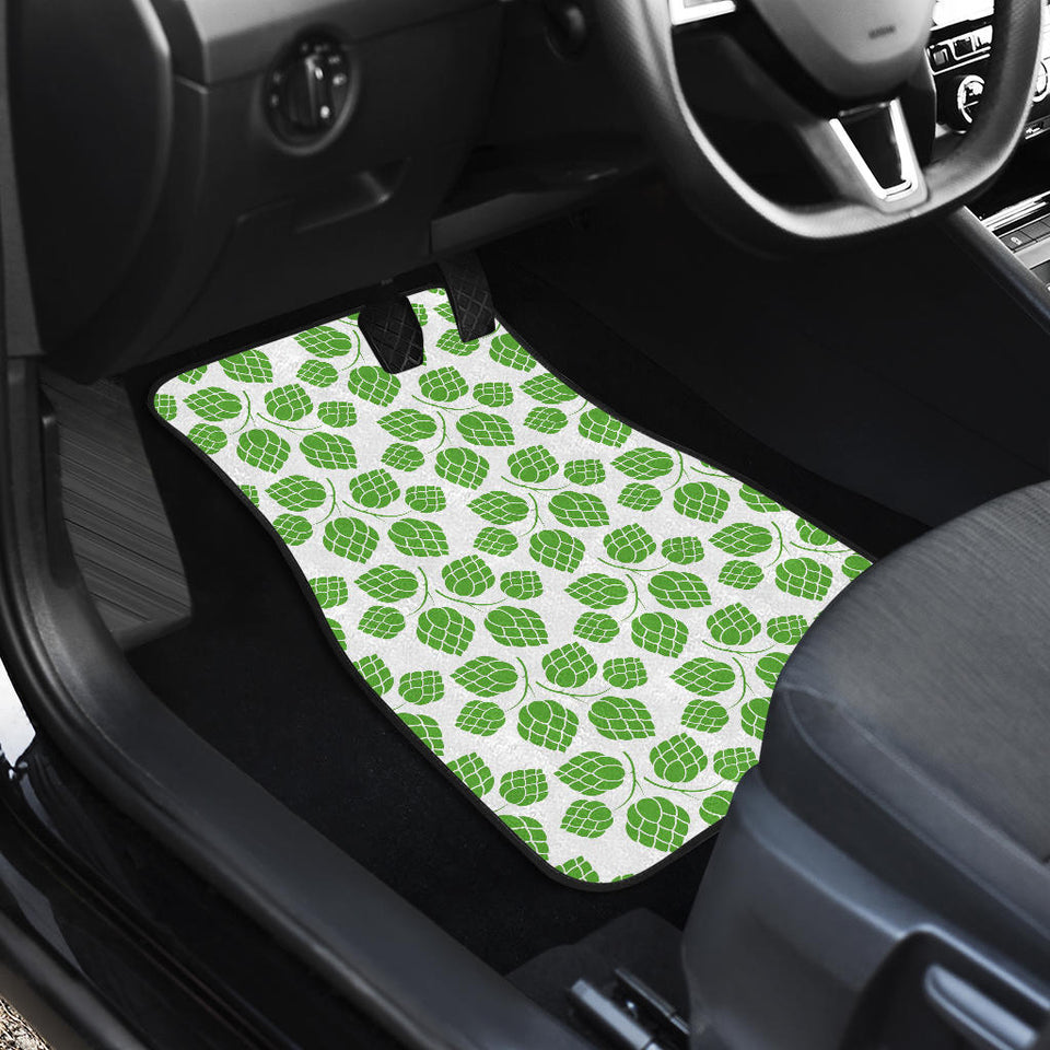Hop Pattern Background Front And Back Car Mats