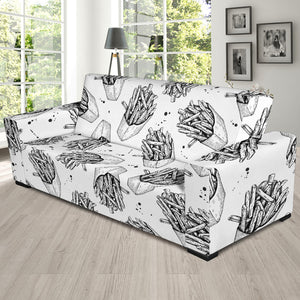 Hand Drawn French Fries Pattern Sofa Slipcover