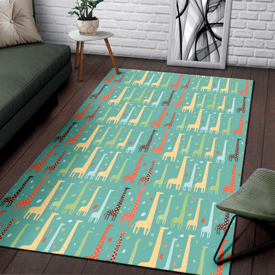 Giraffe Pattern Print Design 01 Area Rug