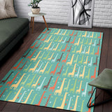 Giraffe Pattern Print Design 01 Area Rug