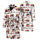 Camper Van Pattern Print Design 01 Men's Bathrobe