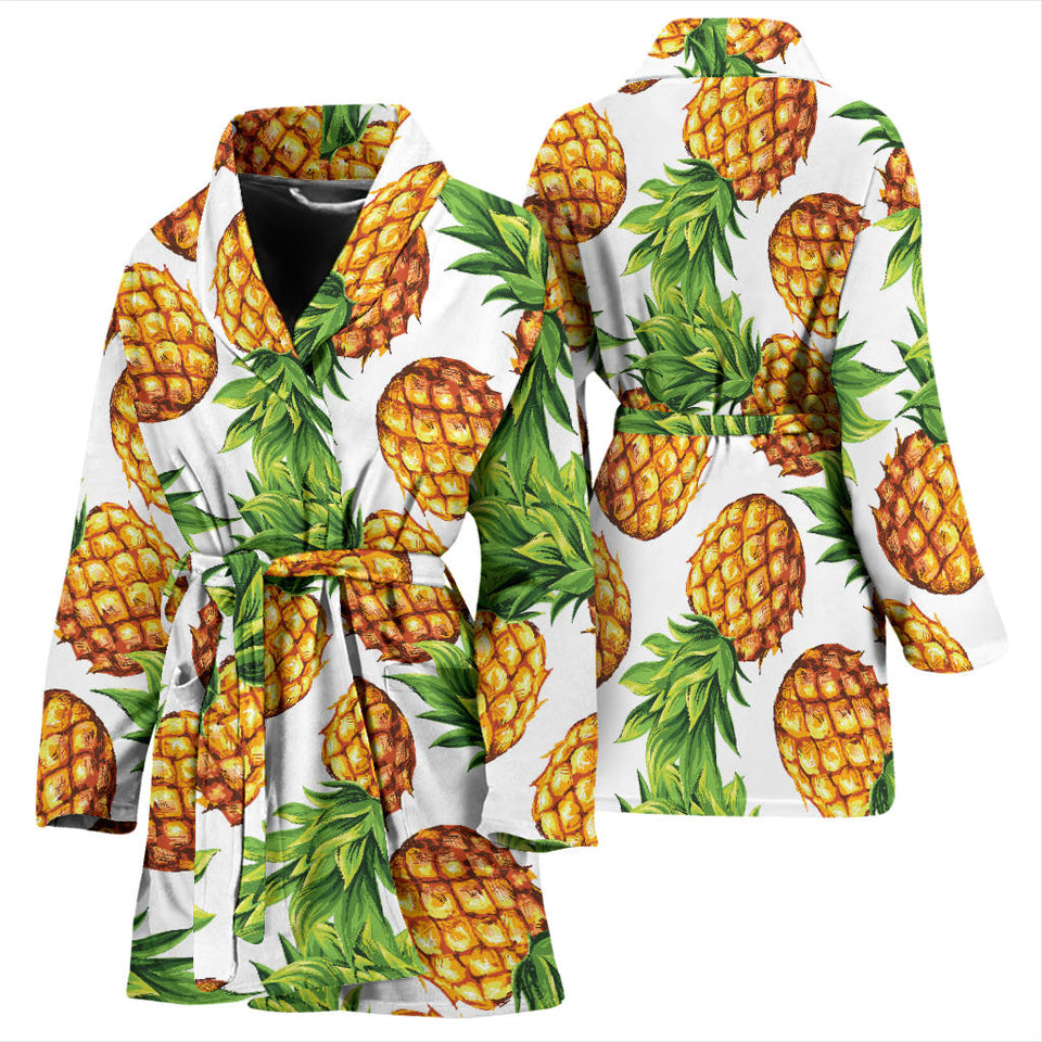 Pineapples Design Pattern Women'S Bathrobe