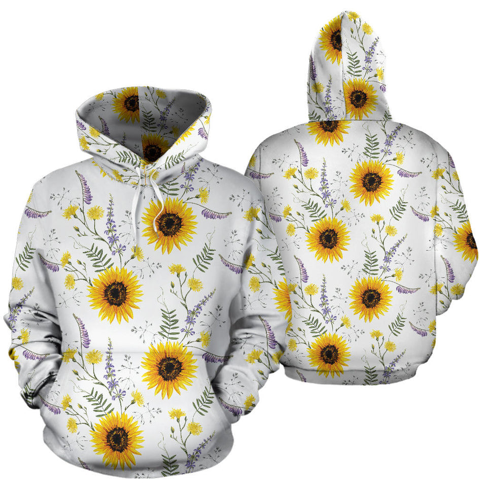 Beautiful Sunflowers Pattern Men Women Pullover Hoodie