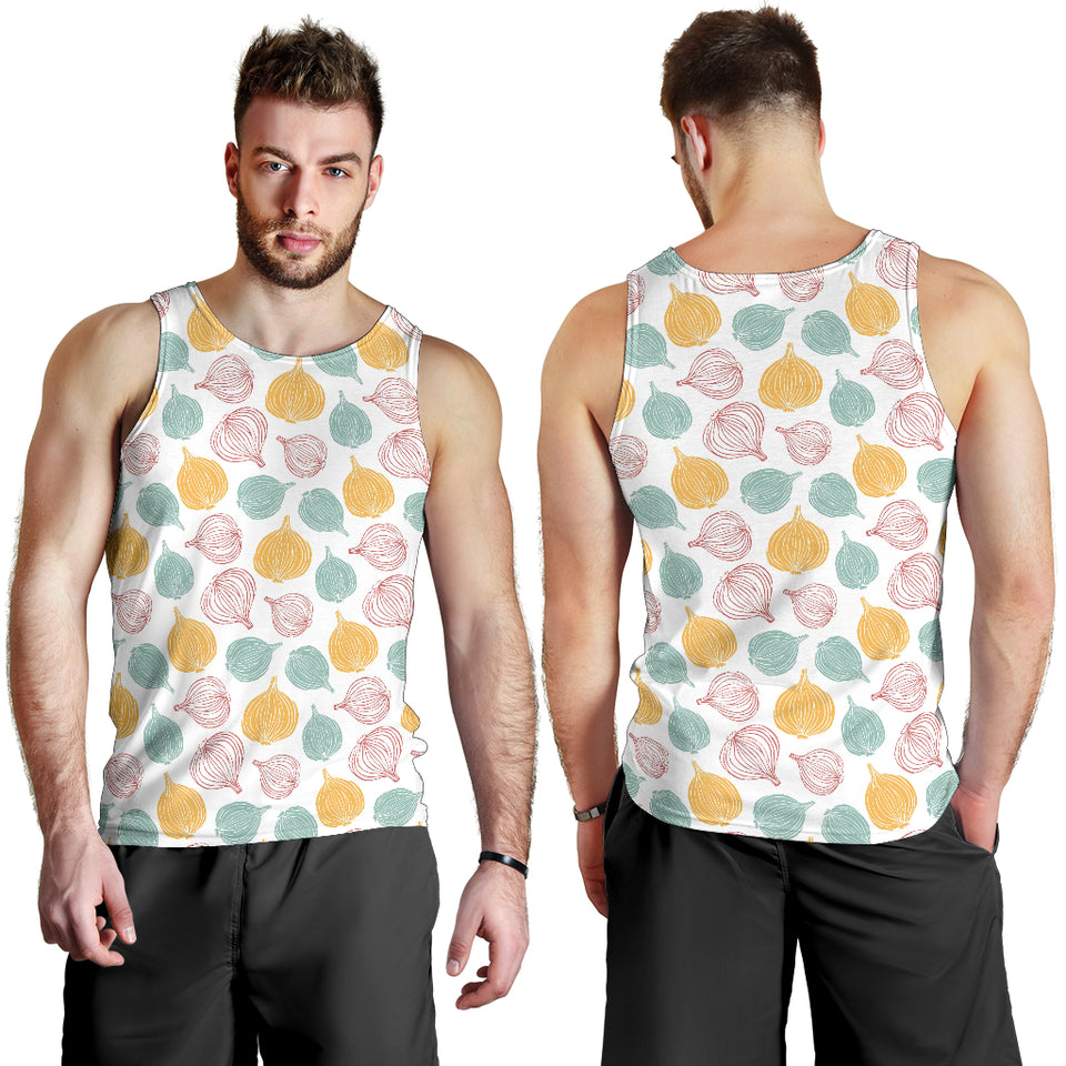 colorful onions white background Men Tank Top