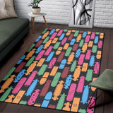 Skate Board Pattern Print Design 02 Area Rug