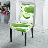 Cucumber Whole Slices Pattern Dining Chair Slipcover