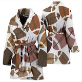 American Football Ball Pattern Women'S Bathrobe