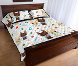 Cute Chihuahua dog pattern Quilt Bed Set