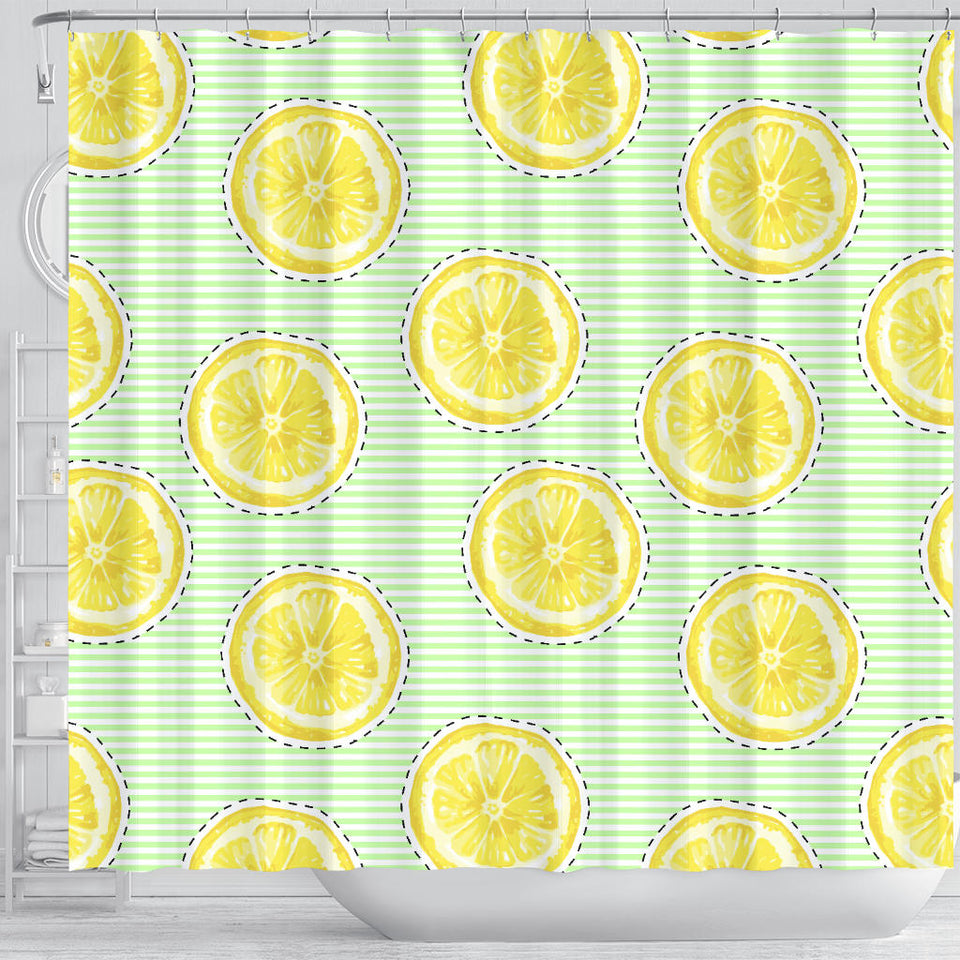 Slice Of Lemon Pattern Shower Curtain Fulfilled In US