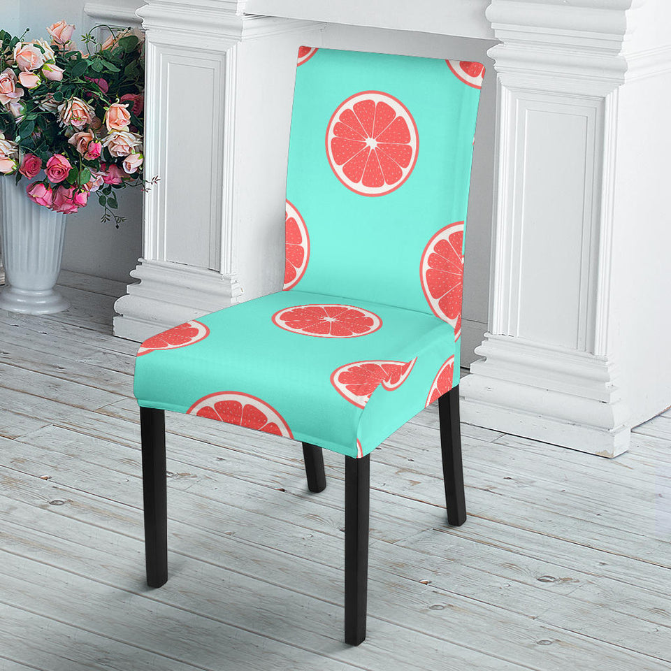 Grapefruit Green Background Dining Chair Slipcover
