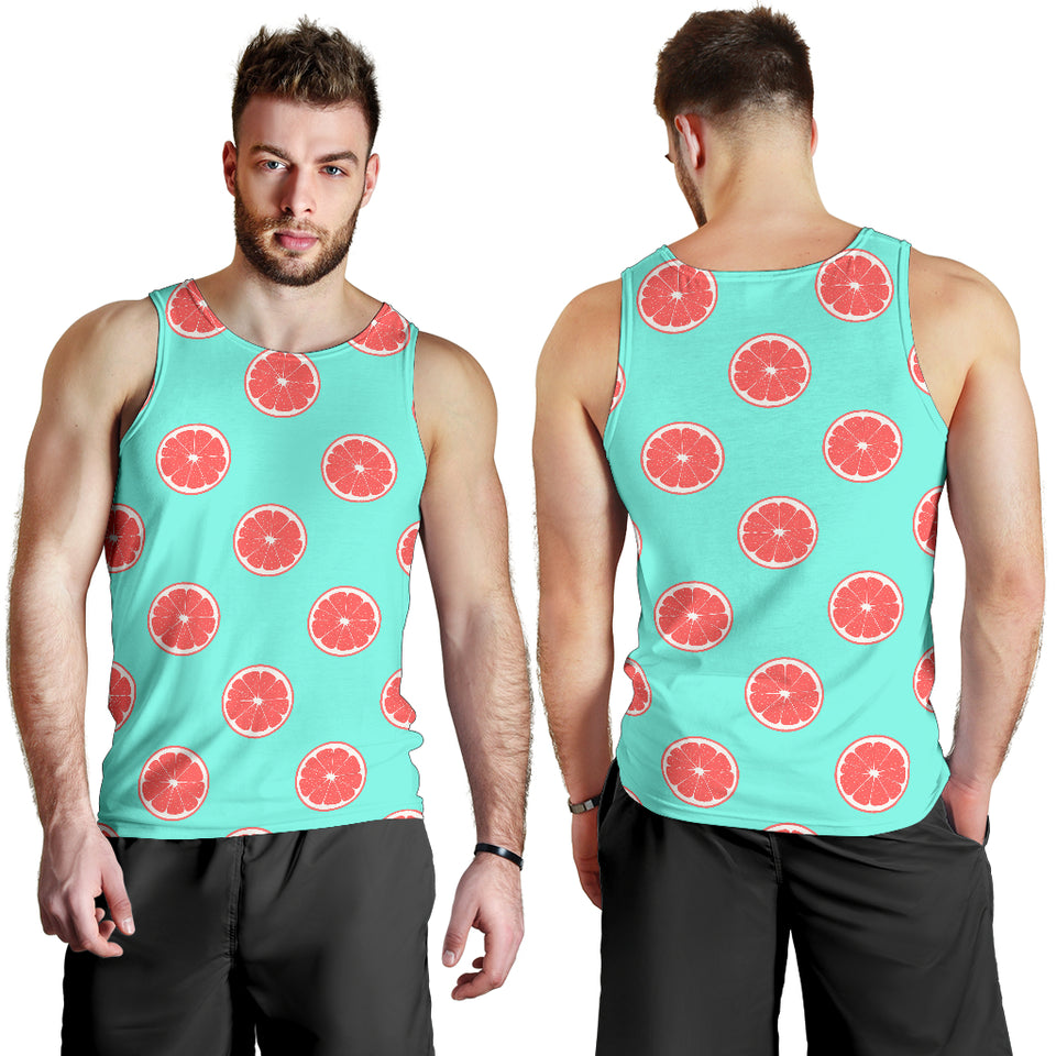 Grapefruit green background Men Tank Top