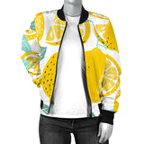 Lemon Design Pattern Women'S Bomber Jacket