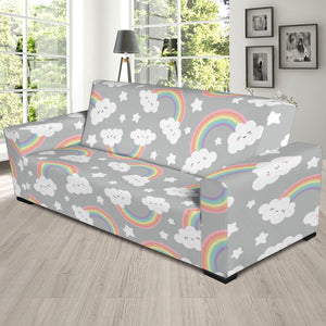 Cute Rainbow Clound Star Pattern Sofa Slipcover