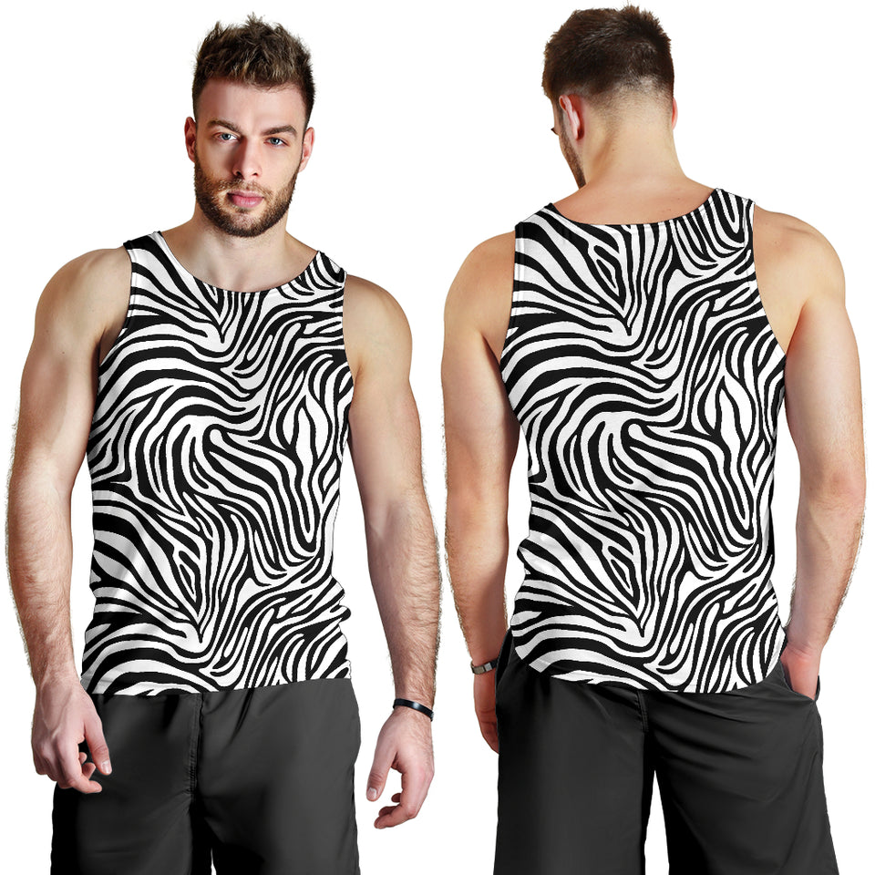 Zebra skin pattern Men Tank Top