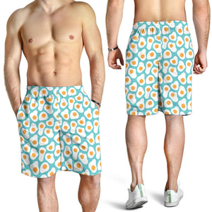 Fried Eggs Pattern Print Design 04 Men Shorts