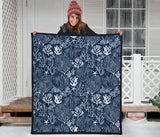 Coral Reef Pattern Print Design 05 Premium Quilt