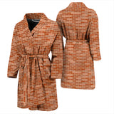 Brick Printed Pattern Print Design 02 Men's Bathrobe