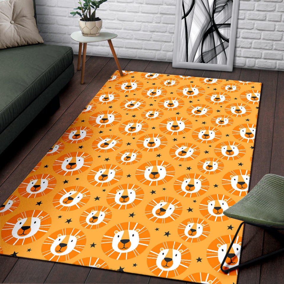 Lion Pattern Print Design 03 Area Rug