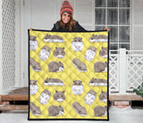 Cute Hamster Pattern Premium Quilt