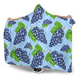 Watercolor Grape Pattern Hooded Blanket