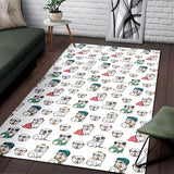English Bulldog Pattern Print Design 03 Area Rug