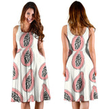 Papaya Pattern Sleeveless Midi Dress