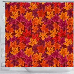 Autumn Maple Leaf Pattern Shower Curtain Fulfilled In US