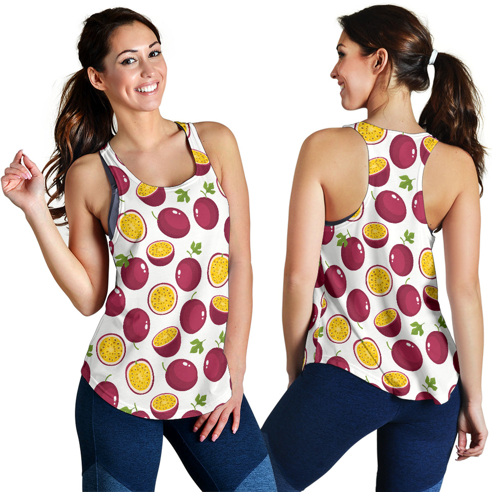 Passion fruit design pattern Women Racerback Tank Top