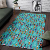 Surfboard Pattern Print Design 05 Area Rug