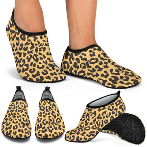 Leopard Skin Print Aqua Shoes