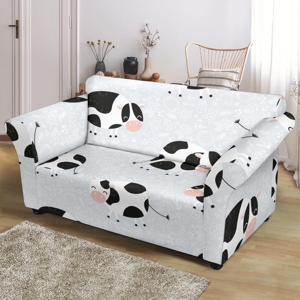 Cute Cows Pattern Loveseat Couch Slipcover