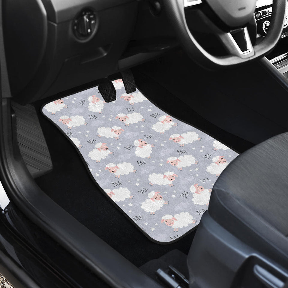 Sweet Dreams Sheep Pattern Front Car Mats