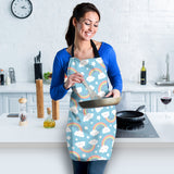 Cute Rainbow Clound Star Pattern Blue Background Adjustable Apron