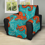 Octopus turquoise background Recliner Cover Protector