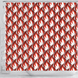 Fire Flame Symbol Design Pattern Shower Curtain Fulfilled In US