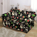 Raccoon Watermelon Pattern Loveseat Couch Slipcover