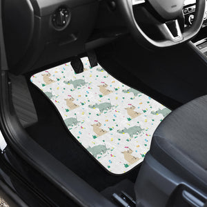 Cute Rhino Pattern Front Car Mats